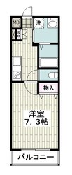 ミレネール中原B棟の物件間取画像